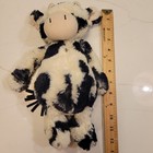 Authentic Jellycat London Bashful Calf Medium 12  Black White Cow Calf Plush
