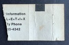 1980 Rush Concert Ticket Stub 5 15 80 Permanent Waves Tour - Cow Palace  Sf Ca 