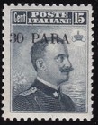1908 Levant Constantinople  No  10 30pa  Su 15c  Grey Black Mnh   