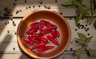 20pcs Artificial Chili Peppers Decor  Realistic Red Plastic Vetables For