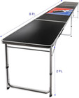 8  Folding Beer Pong Table With Bottle Opener  Ball Rack And 6 Pong Balls