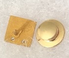 Vintage 10k Gold Tie Tack Company Service Award Lapel Pin Diamonds