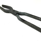 1pcs Blacksmith Tongs hand Forged Tongs For Forge Anvil Vise Knnife Making L  