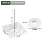 100 Set Insulation Pins Self Locking Washers Round Insulation Hangers
