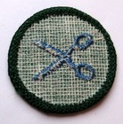 Girl Scout 1955-1960 Clothing Badge Dressmaker Scissors Sewing Seamstress Patch