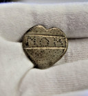 1943 Australia Silver Florin Love Token  mom  Heart Shaped