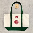 Trader Joe s Canvas Tote Grocery Bag Green Holiday Christmas 2025  in Hand 