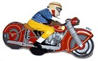 Spinout Motorcycle Tin Toy Windup Motorcycle With Spinout Action Sale 