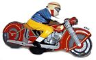 Tin Toy Windup Motorcycle With Spinout Action New 