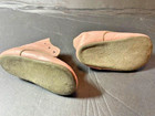 Antique Pink   White Leather Baby Shoes 4 