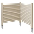 Open Box - 48 x48  Louvered Privacy Screen Outdoor Fence For Ac   Trash - Tan