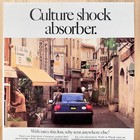 1991 Hertz Rental Car Euro Culture Shock Absorber Vintage Print Ad Car Art