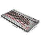 Audio Mixer 16 Channel Dj Soundboard Live Studio Power Mixing Console Sound