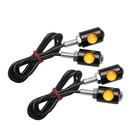 4x Universal Motorcycle Amber Mini Led Turn Signals Indicator Light Blinker Lamp