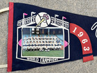 Vintage Rare   Htf 1963 New York Yankees World Champions Team Photo Pennant