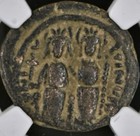 Ancient Byzantine Empire Coin 565-578 Ad Justin   Sophia Genuine Ngc Certified