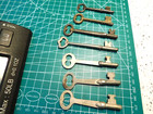 7 Ct Vintage Specialty Old Door Skeleton Lock Keys  Cabinet  Drawers  Locks 