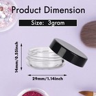 3 Gram Sample Containers With Lids  50 Count Tiny Sample Jars  Empty Lip Balm   