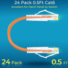 Patch Cables Cat6  Cat6a 0 5ft Slim  Cat6a Ethernet Patch Cable 10g