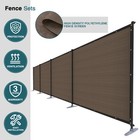 6ft Tall Brown Fence Privacy Screen With Iron Poles For Outdoor Garden Pool Yard