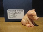 Sale Harmony Kingdom Mp s Fragile World Sleeping Pig Pink Marble Resin Figurine