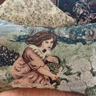 Lot Of 3 Vintage Needlepoint Tapestry Throw Pillows Grandmacore Floral Rabbit
