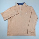 Rhoback Mens 1 4 Zip Size Xl Long Sleeve Pullover Herringbone Golf Outdoors