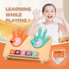 Wooden Math Learning Board For Kids 3      Number Blocks   Operation Cards