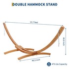Wooden Hammock Stand  Indoor outdoor Curved Heavy Duty Hammock  475 Lbs Capacity
