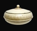 Unique 1930   s Vintage 3-pc  Metal Sewing Cannister Tin W  Mending Notions