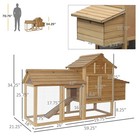59  Wooden Outdoor Hen House Chicken Coop Poultry Cage Enclosure Hutch With Run