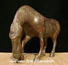 11 6  Old Chinese Bronze Ware Fengshui 12 Zodiac Year Horse Animal Sculpture