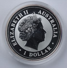 1999 Australia Elizabeth Ii Chinese Zodiac Rabbit 1 Oz Silver Dollar Coin
