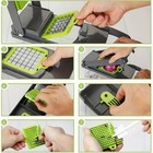 16-in-1 Vegetable Fruit Kitchen Chopper Cutter Food Onion Veggie Dicer Slicer Us