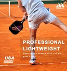 Pickleball Paddles 4 Pack - Usapa Light Graphite Premium Rackets Fiber   Poly   