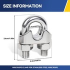 24pcs 3 16 Stainless Steel Wire Rope Cable Clamps M5 Heavy Duty Marine Grade