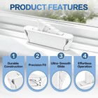 8 Pack Window Sash Vent Stops     Replacement For 1712 Snap-in Limit 1712-8 Pcs