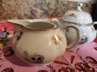 Vtg Hand-painted German Sugar Bowl And Creamer Set 1920-1930 Ohme