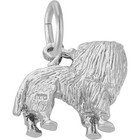 Sheltie Dog Charm - Metal - Sterling Silver
