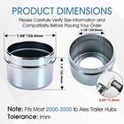 2 Pack 1 98 Inch Trailer Axle Dust Caps Hub Bearing Grease Cover Set
