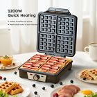 1200w  Belgian Waffle Maker  3 Browning Levels With Nonstick  Stainless Steel