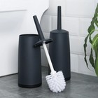 Toilet Brush With Base Long Handle Soft Bristle Bathroom Bowl Cleaner Set