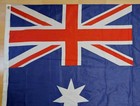 Australian Flag On Eyelets  Polyester  Size 176 X 90 Cm  69 3 X 35 4 In  Used