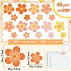 45 Pcs Boho Daisy Cutouts Groovy Daisy Flower Bulletin Board Cutouts Hippie D   