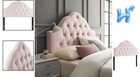 Luxurious Adjustable Pink Velvet Headboard For Queen Beds - Diamond Tufted Style