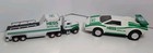 Lot Of 3 Hess Vehicles  1987 18-wheeler Bank  1991 Car     01 Truck With Hauler 