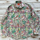 Tallia Slim Fit Floral Long Sleeve Button Down Dress Shirt Multi Mens Xl New