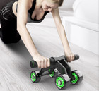 4-wheel Fitness Ab Roller Workout Muscle Abdominal Abs Gym Stable Exerciser