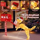 5 5 Ft Christmas Lighted Mailbox   Dog Xmas Decoration With 120 Warm White Led
