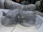 Women Fascinator Hat Feather Flower Headwear Cocktail Tea Party Veil Hair Clip